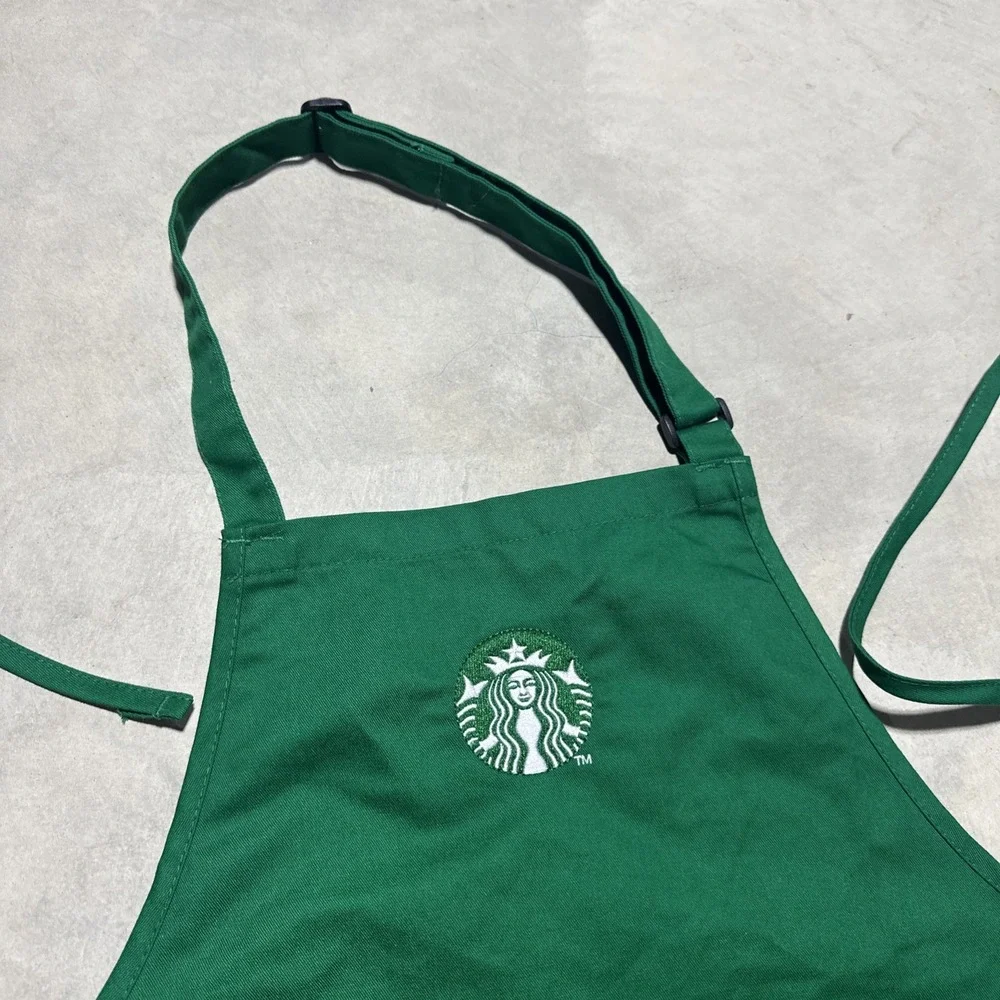 Starbucks Green Barista Apron Coffee Shop Uniform Adjustable 2 Pocket Siren Logo